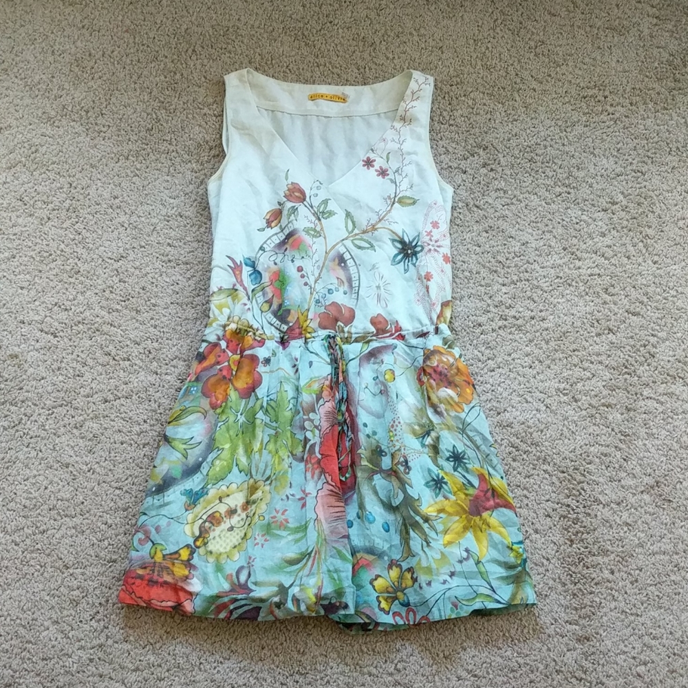 Alice + Olivia Spring Short Dress XS Flowers